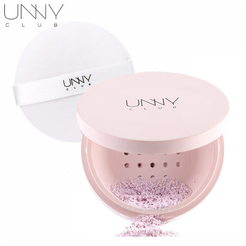 悠宜 unny club 丝感修颜散粉盒12g Violet 光感紫 (持久定妆粉 遮瑕 轻薄控油 隐形毛孔 调节肤色 薄荷蜜粉)