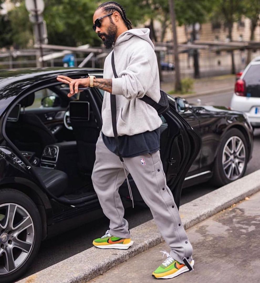 简廷斯fear of god fog高街卫裤欧美纽扣裤排扣裤长裤束脚nba联名裤子