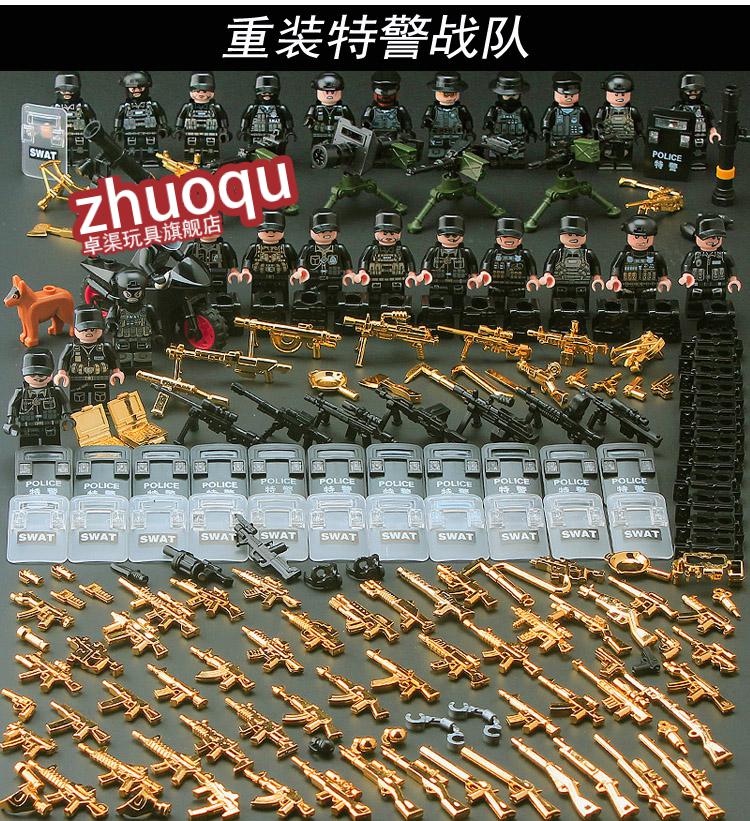 现代军事乐高人仔小兵人特种兵积木装甲车军事基地系列丛林小人军人