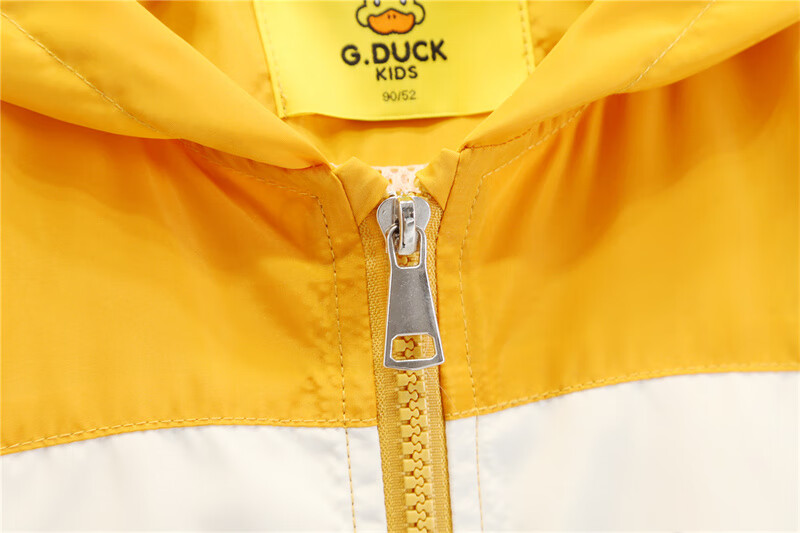 gduckkids小黄鸭童装男童外套2022春季新款儿童连帽棒球服春装上衣
