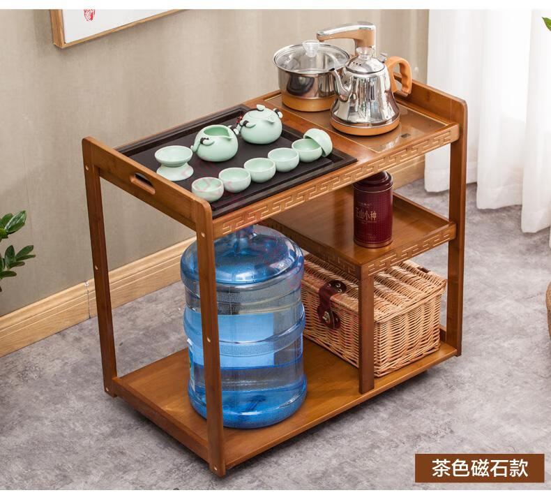 茶桌家用小茶台迷你移动茶几茶车客厅阳台烧水泡茶柜茶具收纳架子