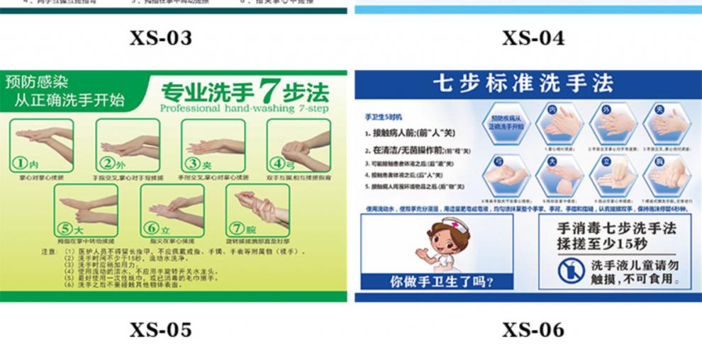 七步洗手法图片医院洗手间洗手法海报标准七步洗手法挂图画正确洗手