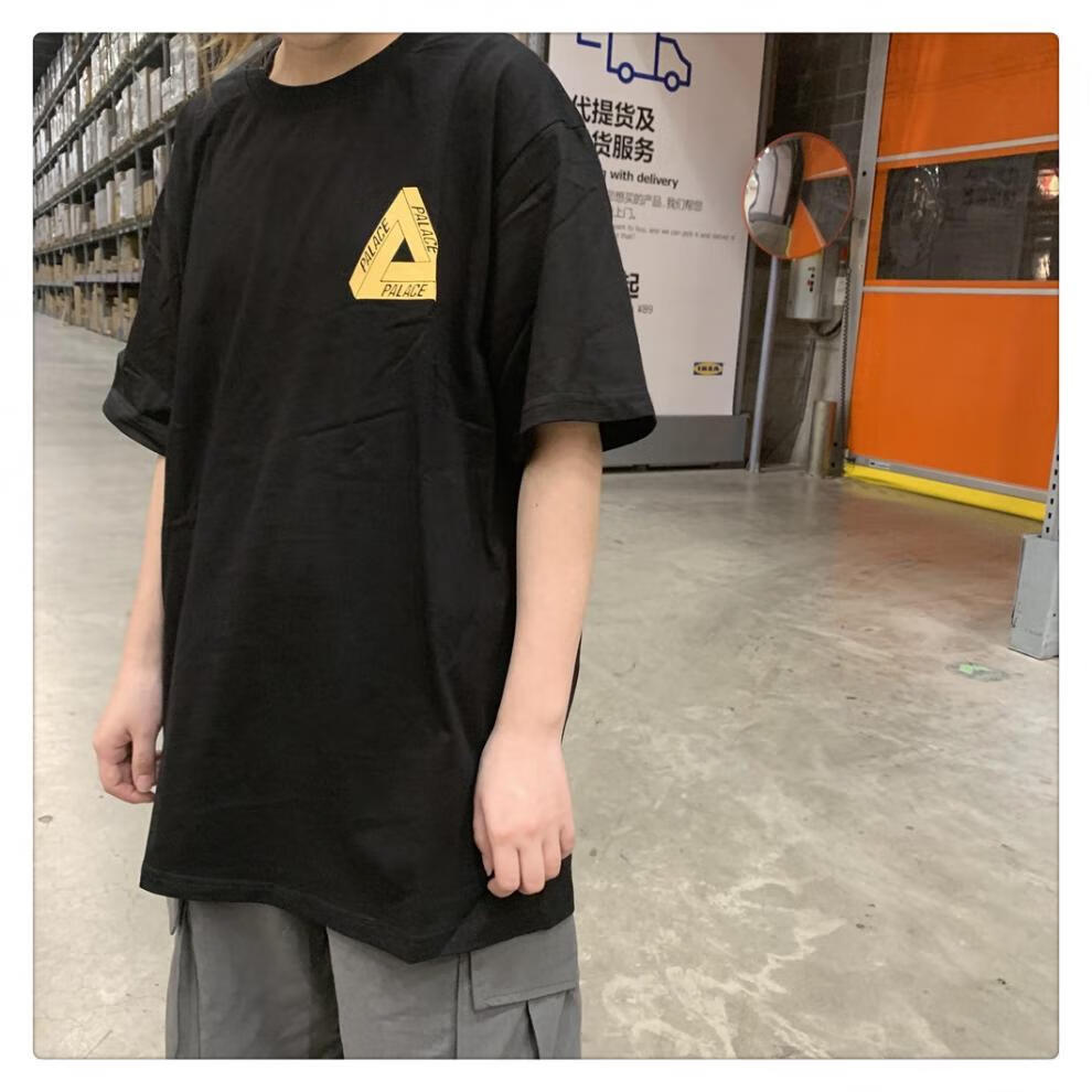 欧美潮牌palace夏季新款短袖t恤男女大三角巧克力logo