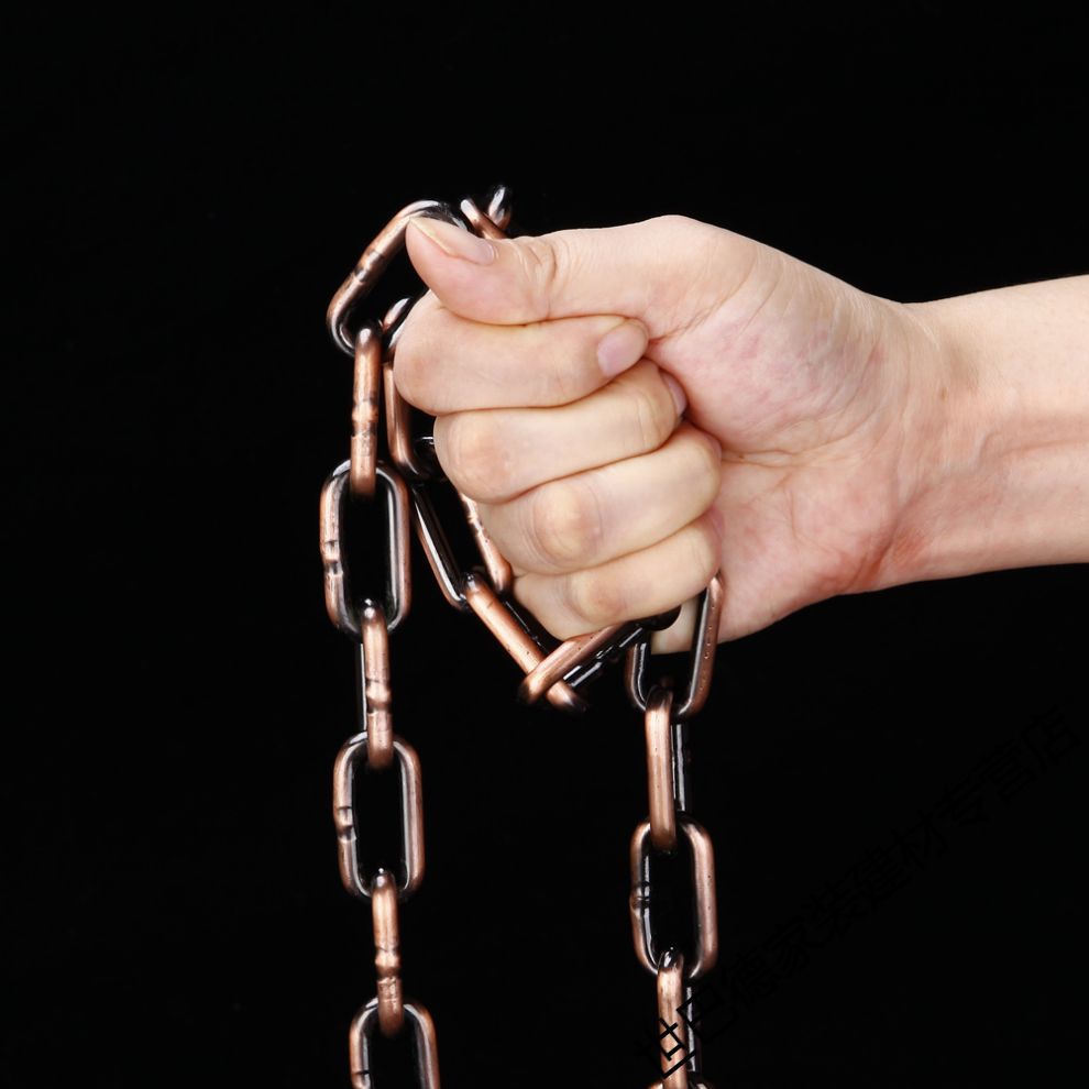 金色链条铁链子吊灯链金属链条铜链条不锈钢铁链条锁大号铜链 银色线