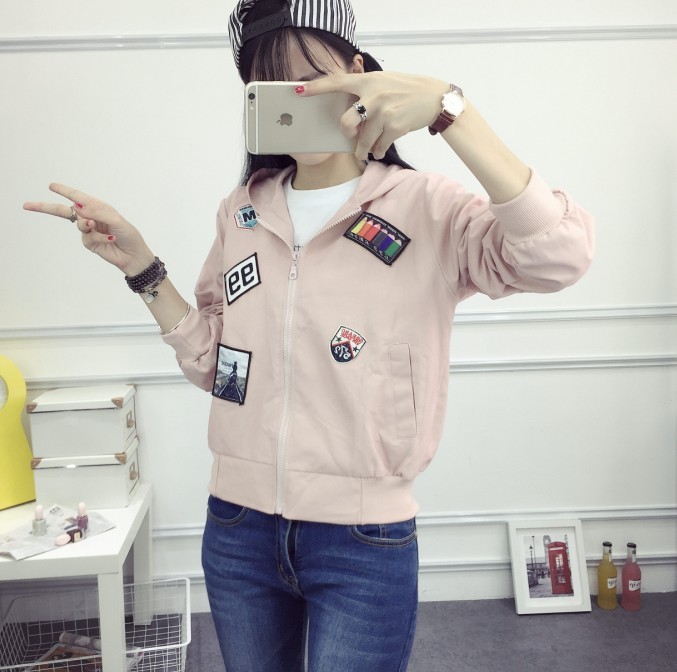 2020春秋新款学院风薄款棉衣韩版宽松少女初中高中学生外套女春装