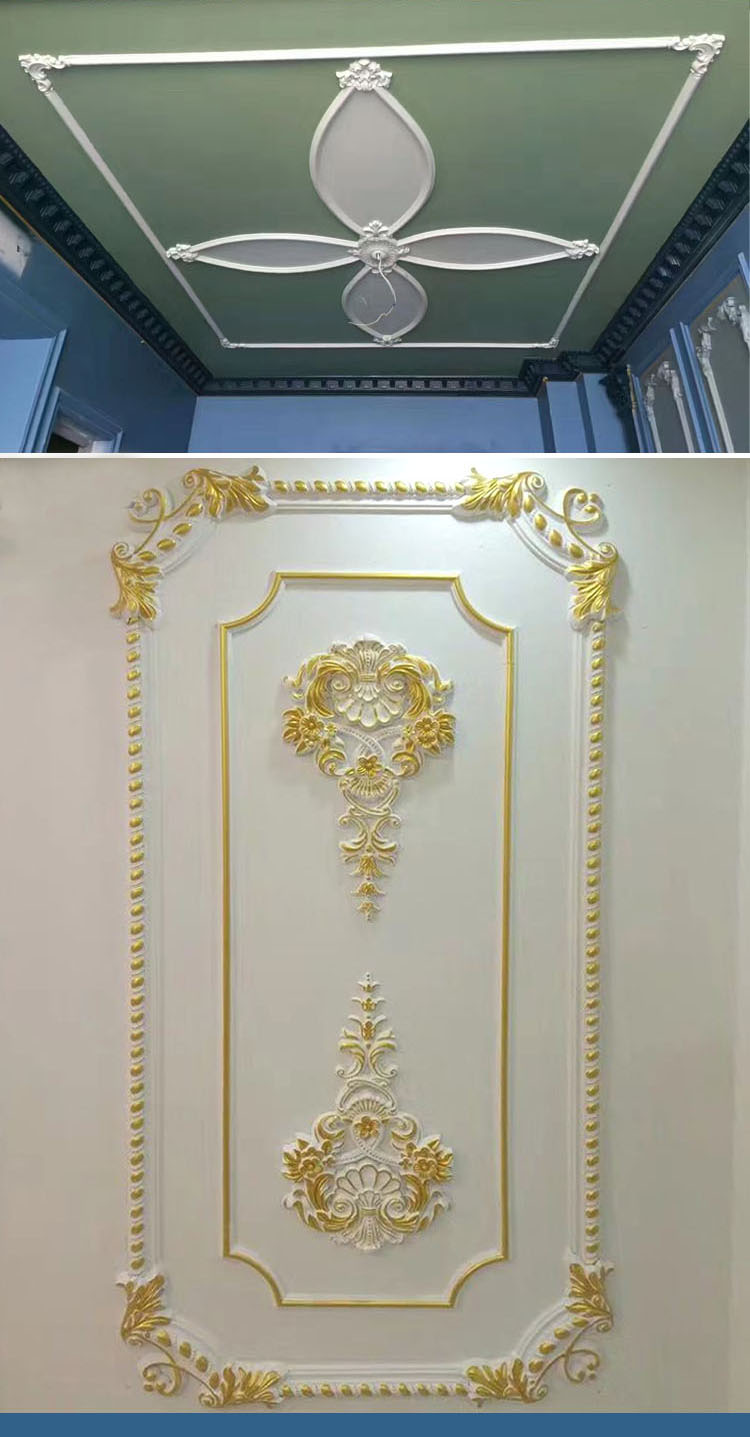 现代简约pu线条角花背景墙边框线欧式雕花装饰转角弯角花仿石膏线