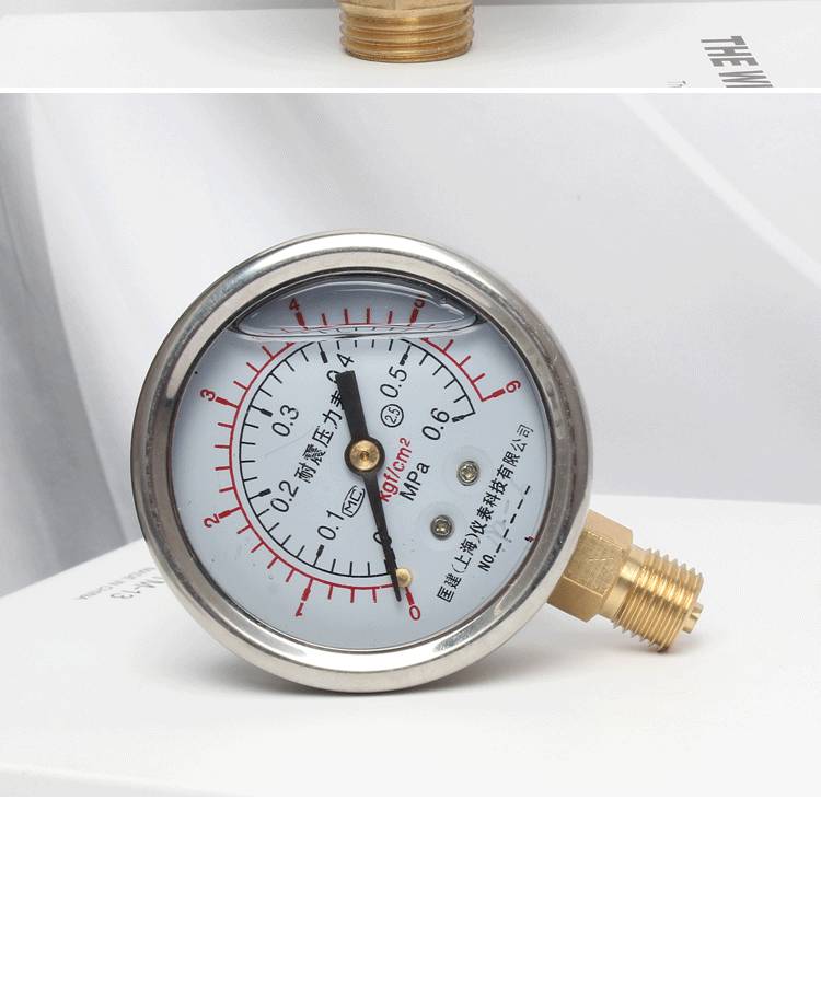 yn-60耐震压力表液压油防振耐振式压力表0-1mpa4分水压表气压表 0-0.