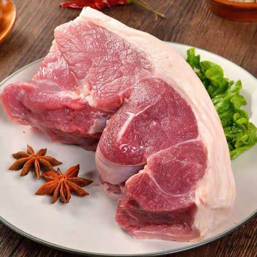 猪后腿肉新鲜生猪肉鲜肉去皮带骨后腿肉散养土猪肉批发展志曼智带骨