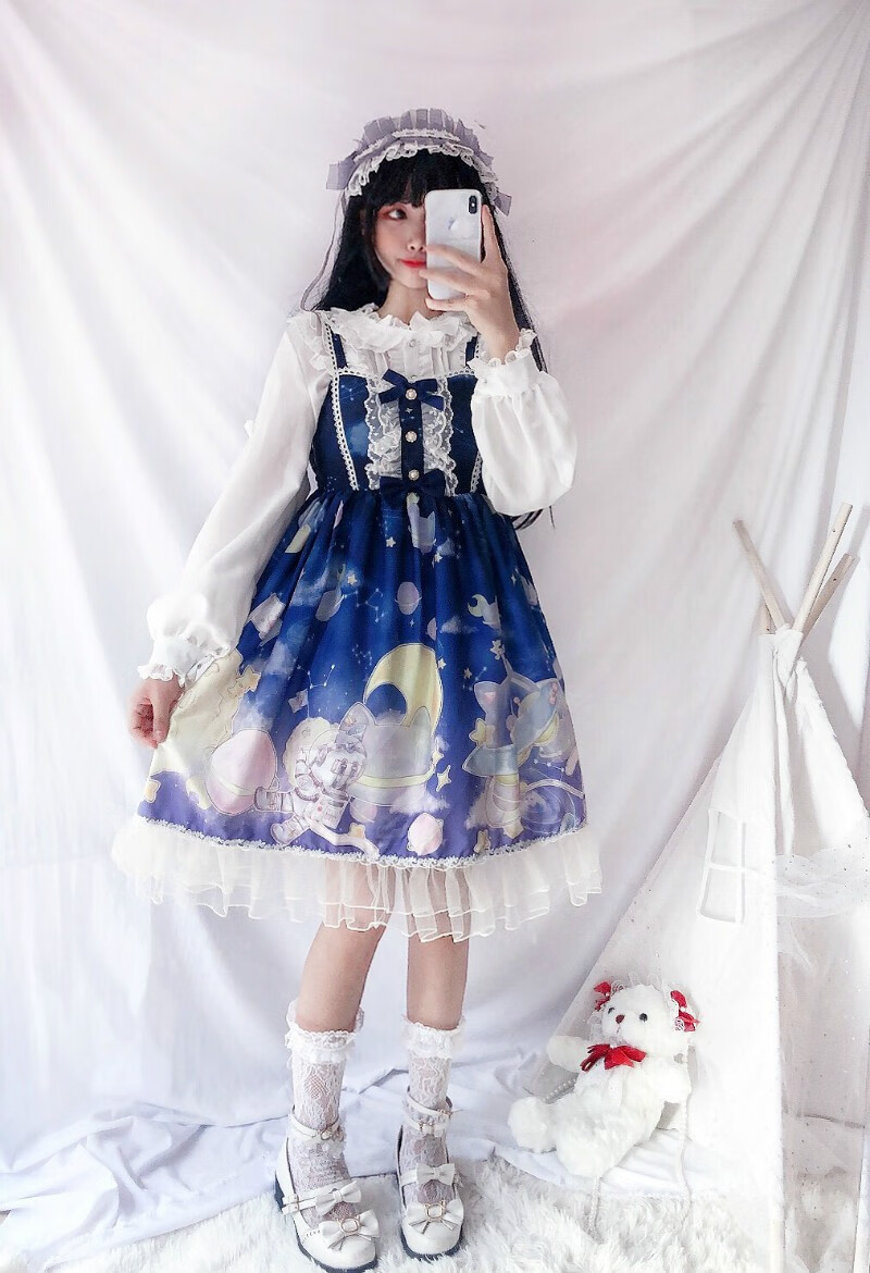【2020新品】洛丽塔内搭夏天洛丽塔轻lolita内搭长袖蕾丝衬衫软妹可爱