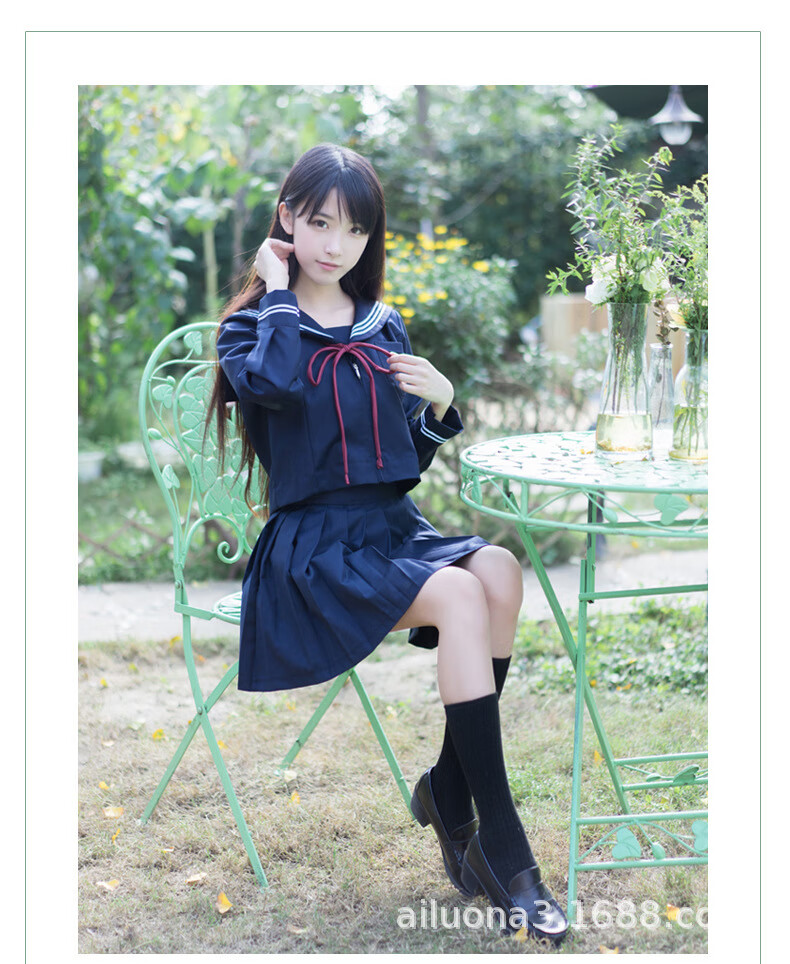 jk制服裙日系水手服套装关西襟百褶裙可爱学生制服装百褶裙jk制服学院
