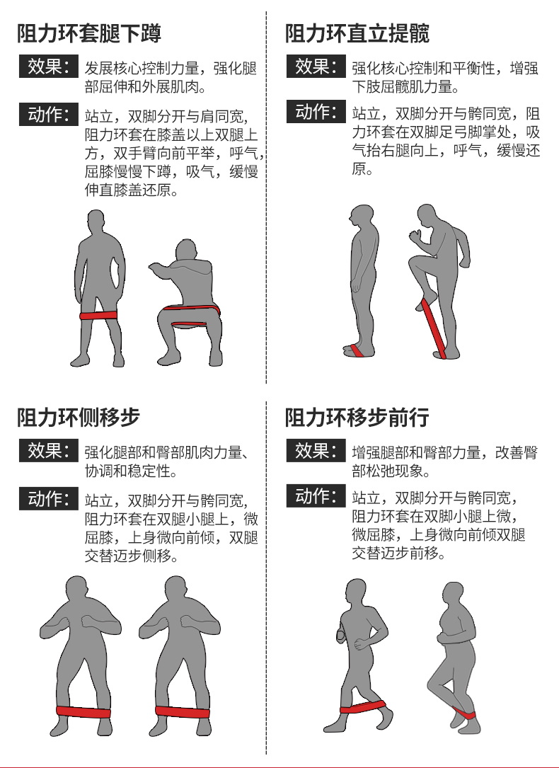 深蹲弹力圈阻力圈健身弹力带迷你训练带拉力带男女力量训练初学者 五