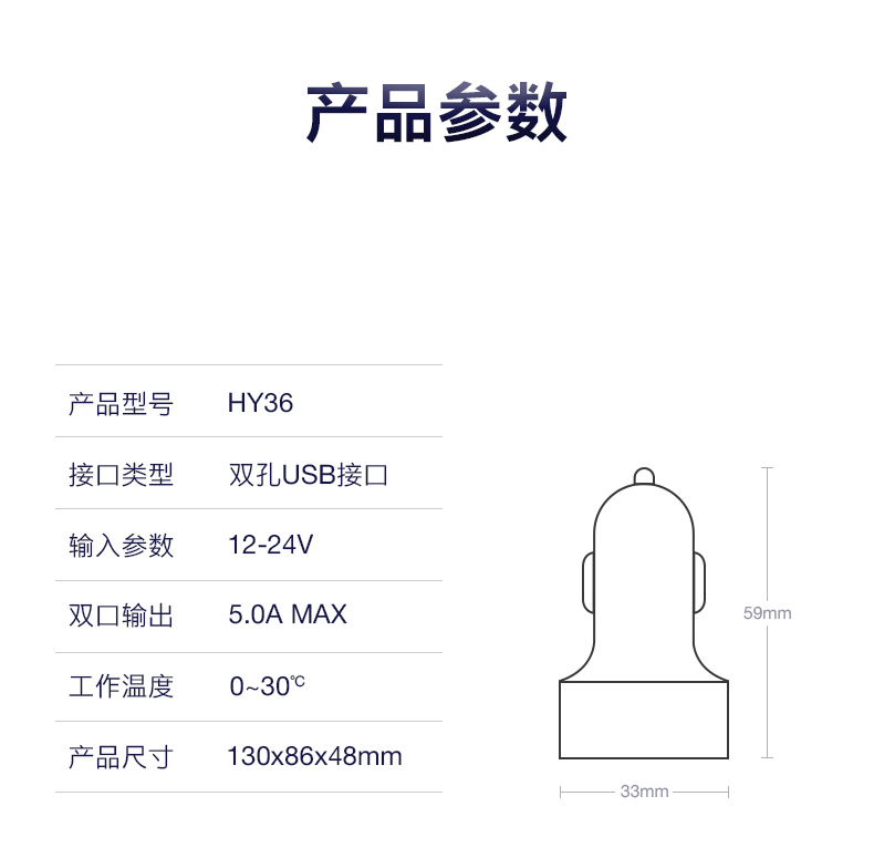 指南车汽车车载充电器手机快充3.