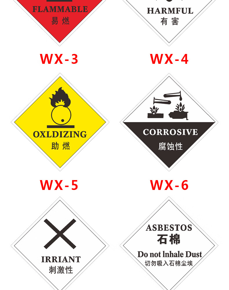 危险废物标识危险品标识牌不干胶标签贴纸腐蚀刺激性有毒有害定制soul