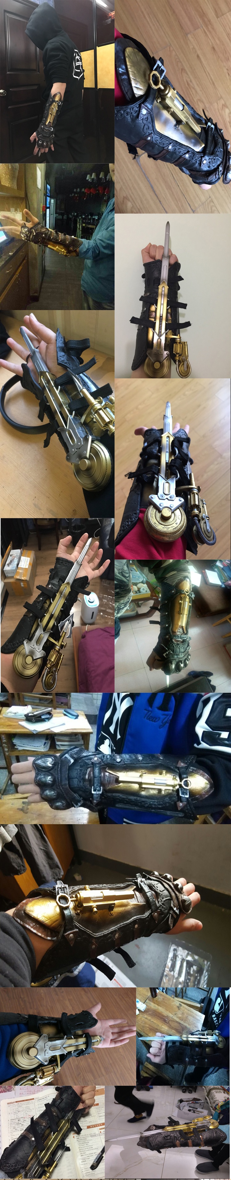 刺客信条袖剑 金属 枭雄袖剑 玩具袖箭 cosplay道具游戏剑刃可弹射