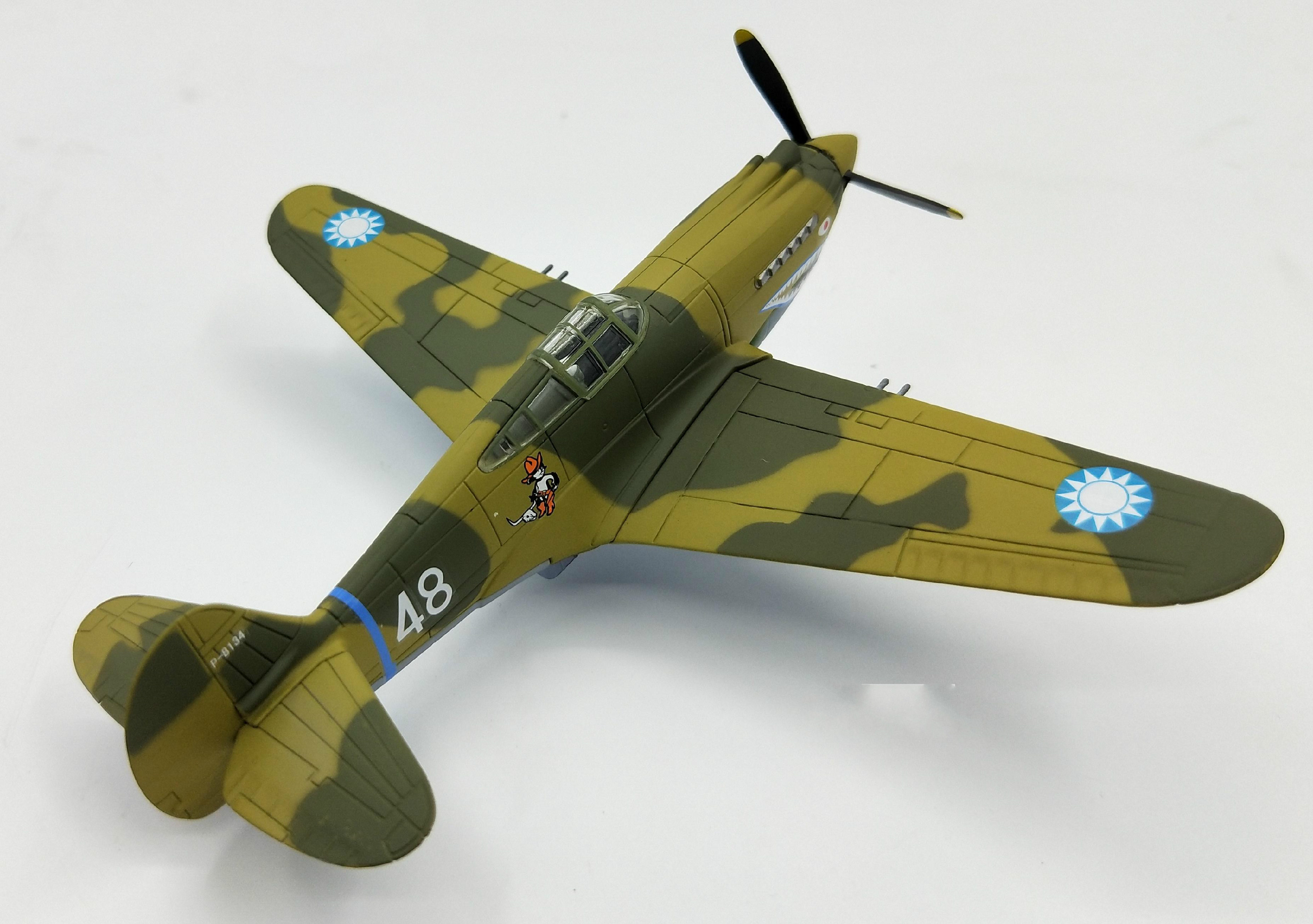 二战飞机模型 1:72 二战美国p40战斗机 中国飞虎队飞机模型成品仿真