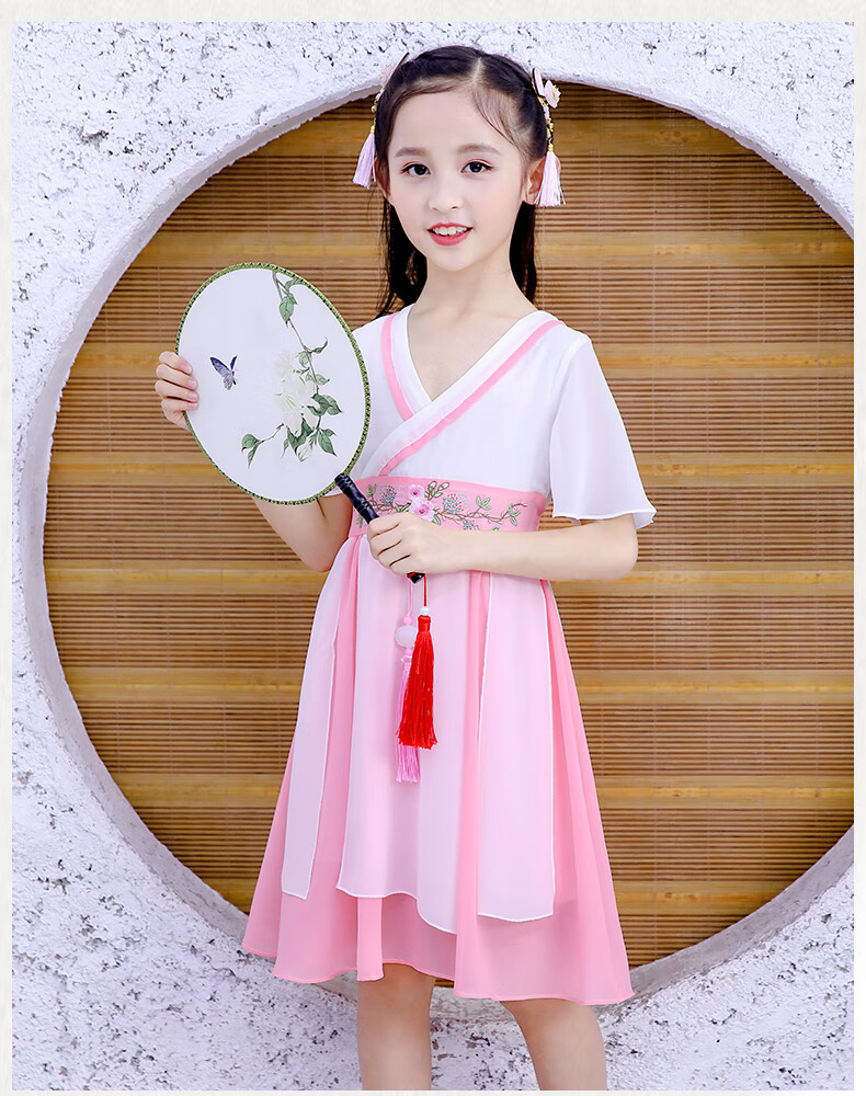 女童汉服2020夏季新款古装大儿童仙襦裙12岁小女孩中国风夏装连衣裙子