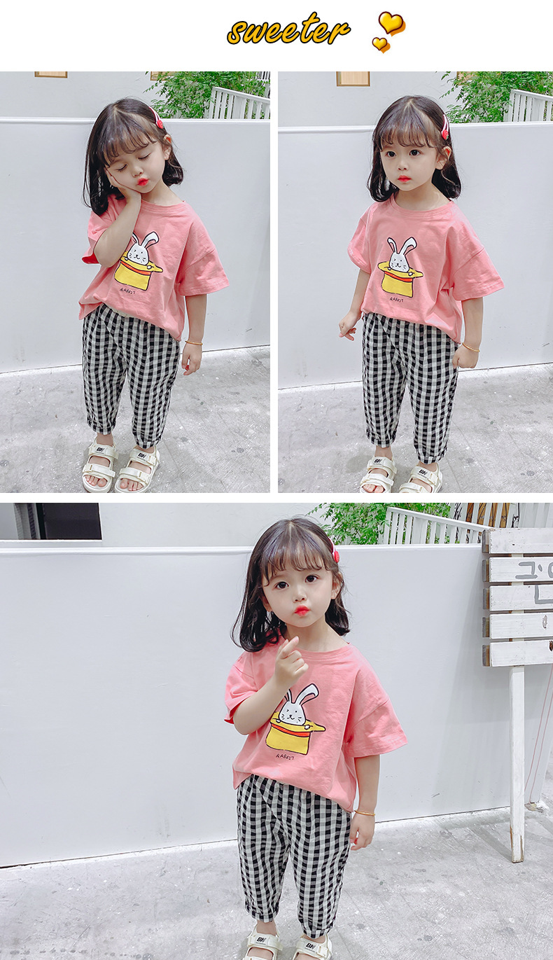 妙菲熊童装女童套装小女孩夏装2020新款中小儿童套装1-3-6岁女宝宝