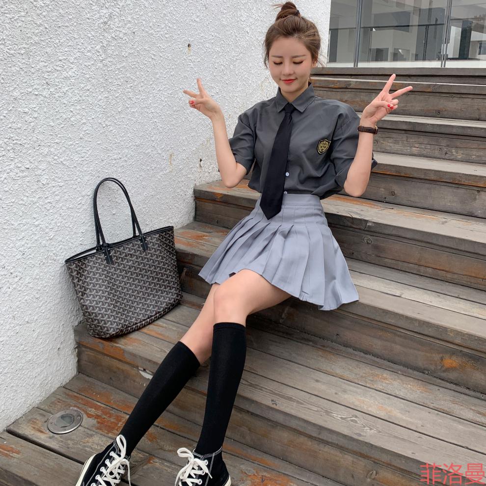 jk制服正品全套女高中生日系学院风套装学生裙dk衬衫短袖夏英伦班服两