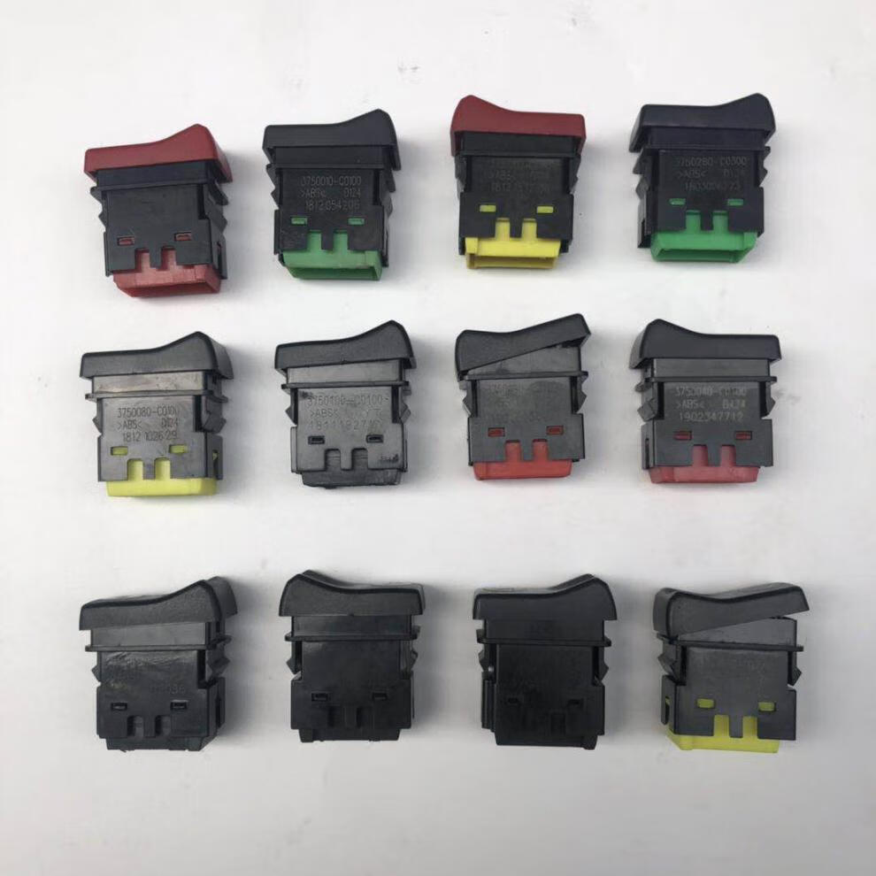 原装东风天龙天锦货车工作台开关按钮大力神仪表台翘板开关线束 原厂