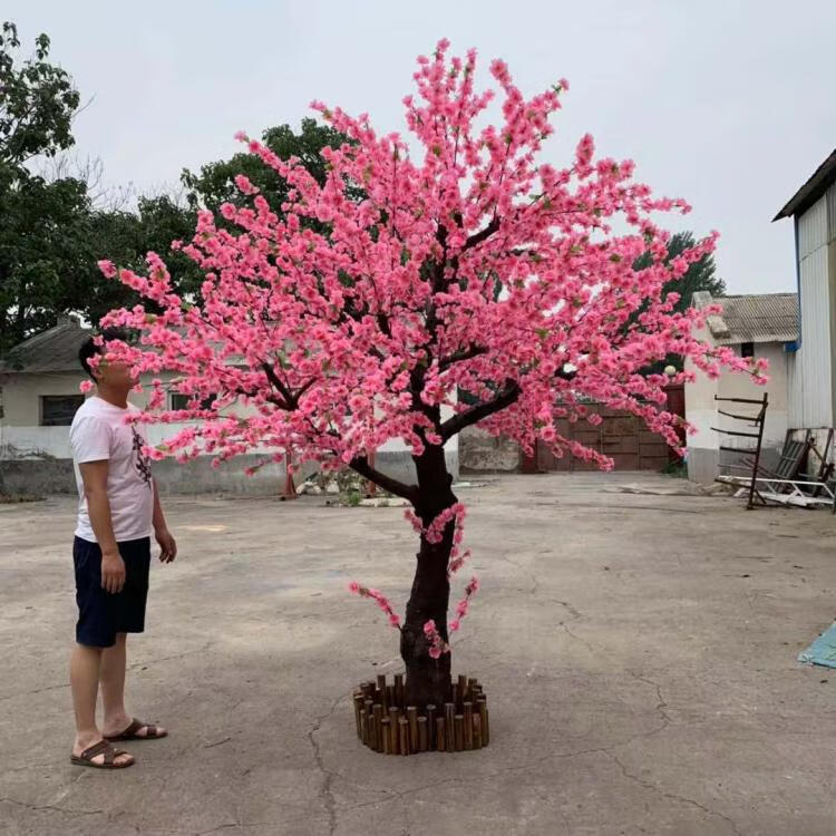 一木代传假桃树仿真桃花树大型室内装饰春节摆花桃花新年樱花梅花腊梅