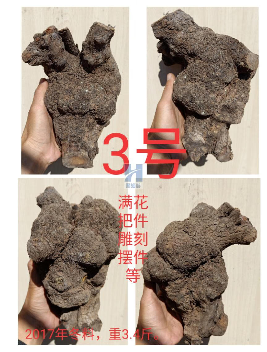 麻梨疙瘩原料弹弓把件烟斗雕刻摆件鱼缸沉木料根雕毛料木料木头 20号