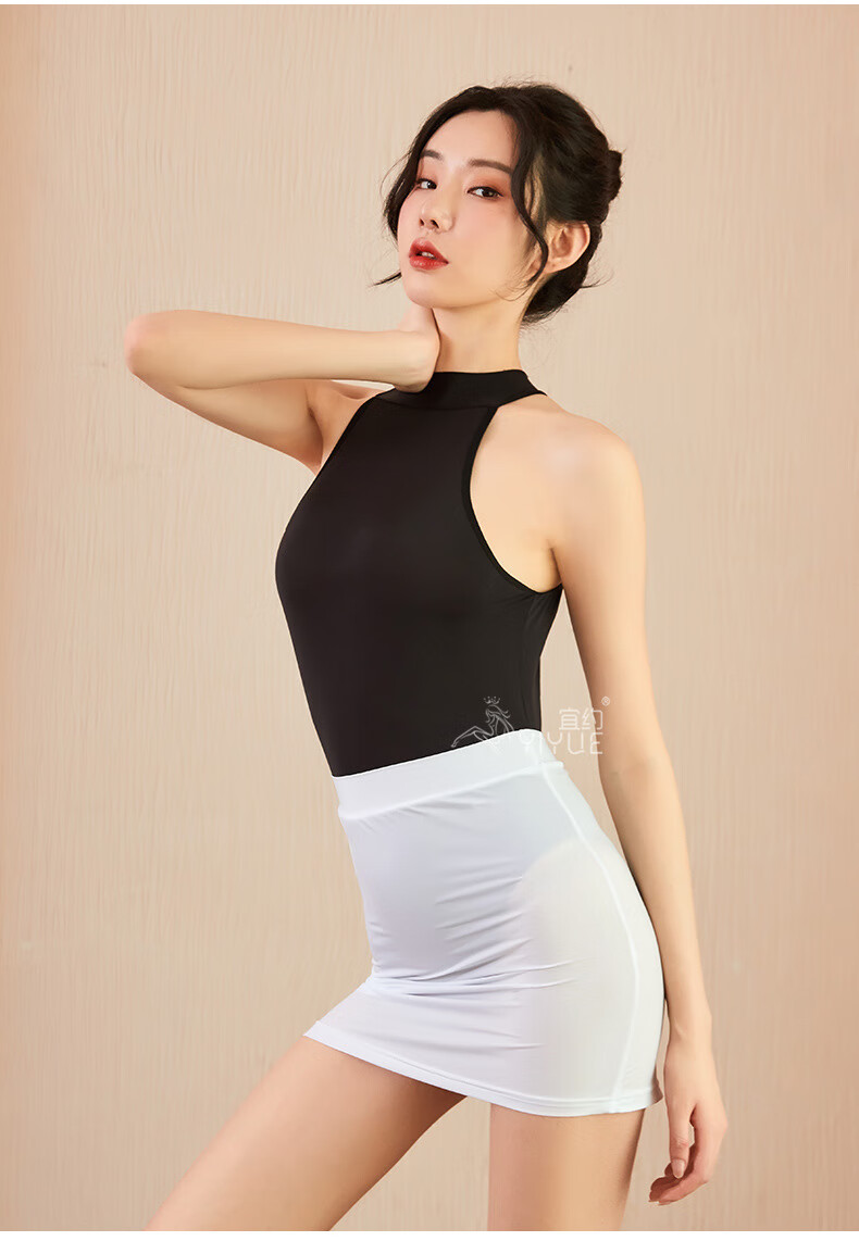 fhhuabd泳衣免脱内衣开档连体衣泳衣死库水性感透明冰丝紧身衣女黑