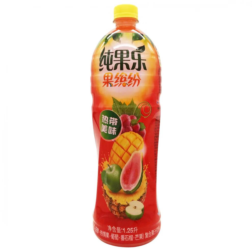 果缤纷1.25l 纯果乐果缤纷热带美味果汁水果味大饮料饮品1.