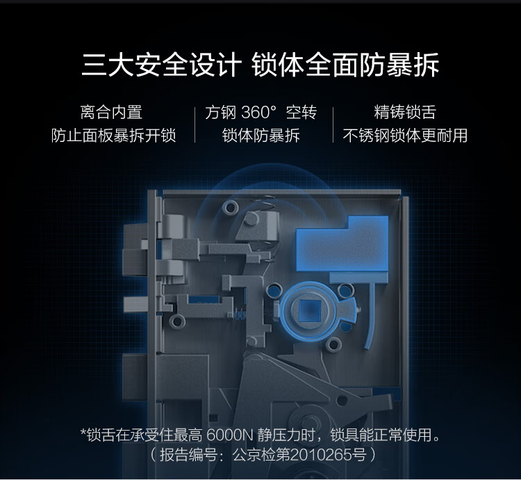 推拉式 标准锁体 小米10nfc解锁 指纹锁 密码锁 防小黑盒 c级 推拉式