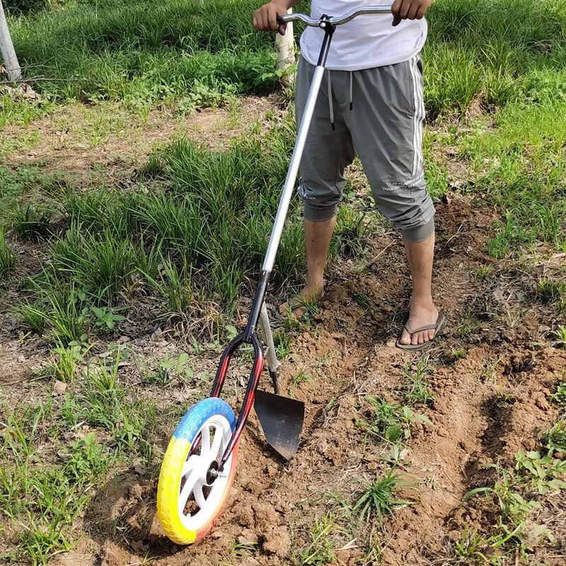 手推除草机锄地松土翻地神器小型多功能农用耕地开沟翻土锄草工具耘锄