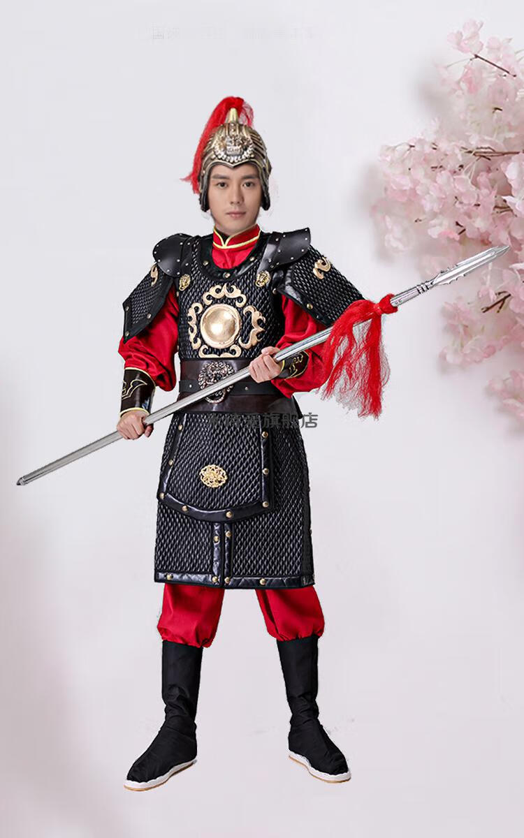 古代将军衣服盔甲古装男士兵小兵服小将服装将士服装舞台演出服装戏服