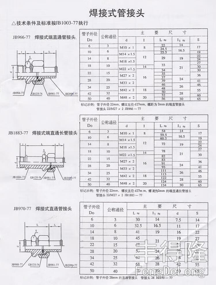 焊接式直通管接头970液压接头高压碳钢a型焊接活接头钢管油管接头