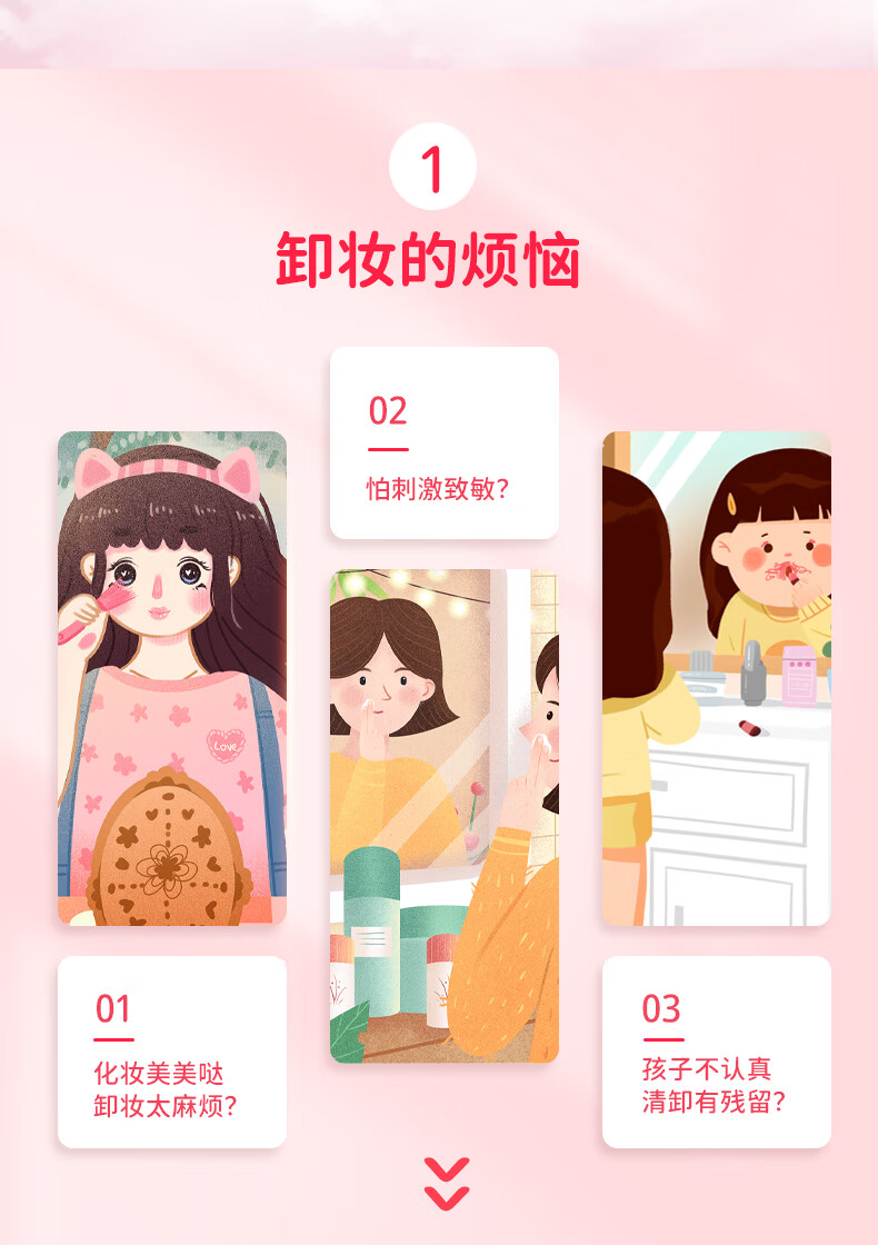柒小仙 儿童卸妆巾 卸妆棉青少年学生专用温和深层清洁脸部无刺激 一盒(12片)(全国京快配送)