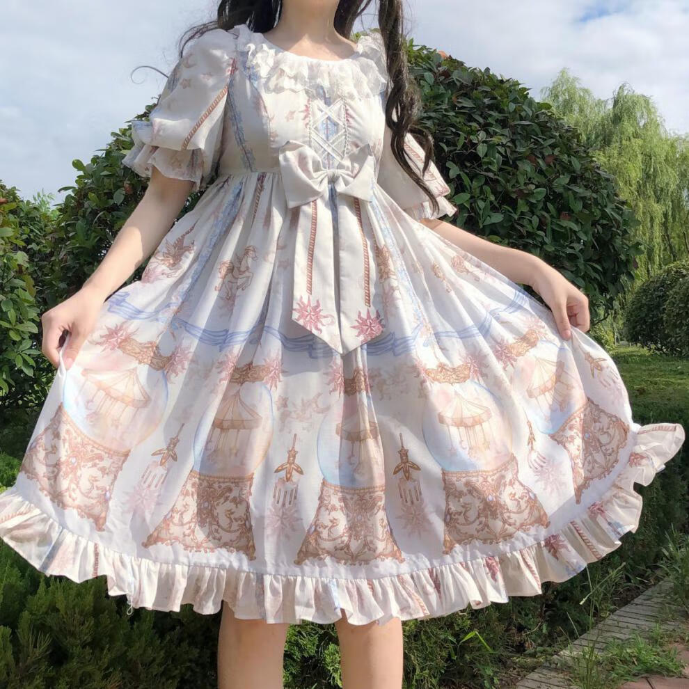 洛丽塔全款现货裙子玻璃乐园oplolita少女学院风连衣裙全套玻璃乐园