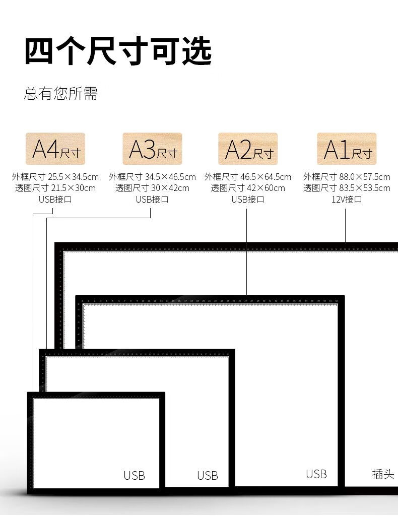 拷贝台 a4拷贝台a3a2a1a0透写台画画专业级拓图国画书法拷贝板led临摹