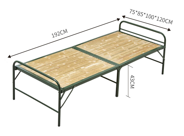 米m便携午休午睡竹板竹子床双人凉床硬板折叠床午休sn 宽1.2米*长1.