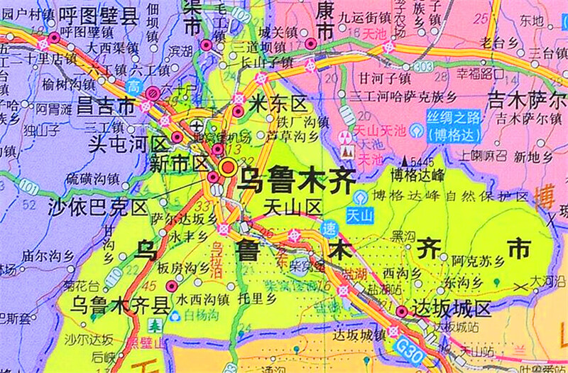 2021新疆维吾尔自治区地图挂图新疆地图挂图11米x08米商务办公整张