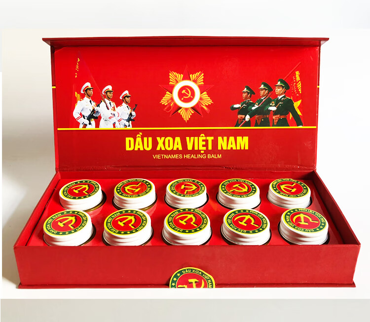 进口越南军膏原装五角星党军膏腰腿关节白虎活洛清爽膏2瓶装