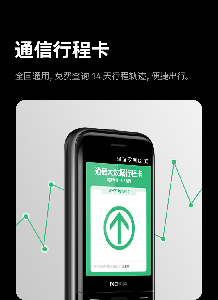 诺基亚nokia80004g移动联通电信双卡双待直板按键手机wifi热点备用机