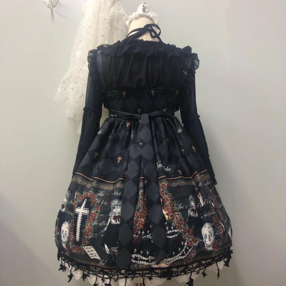 夏季女装日系亡灵少女原创lolita洛丽塔洋装暗黑系k吊带连衣裙萝莉塔