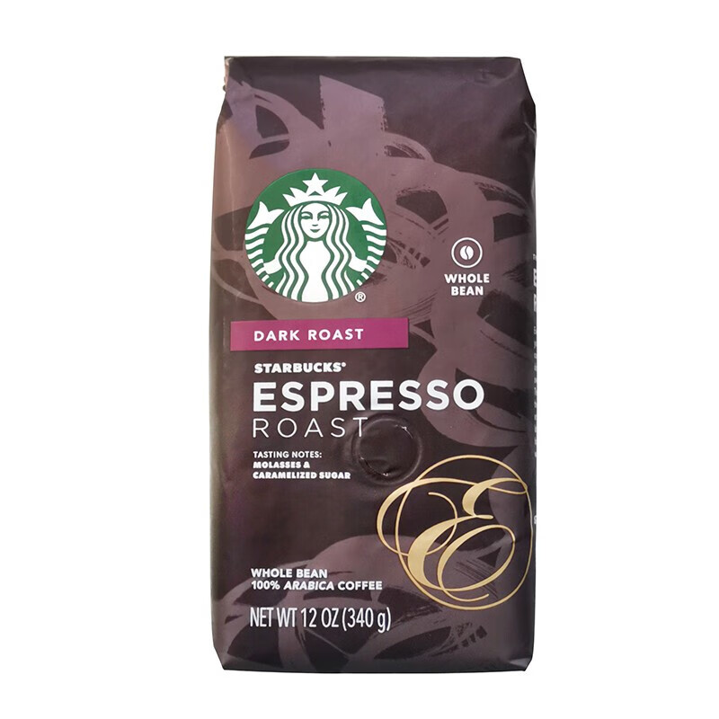 starbucks星巴克咖啡 意式浓缩咖啡豆 深度烘焙 340g