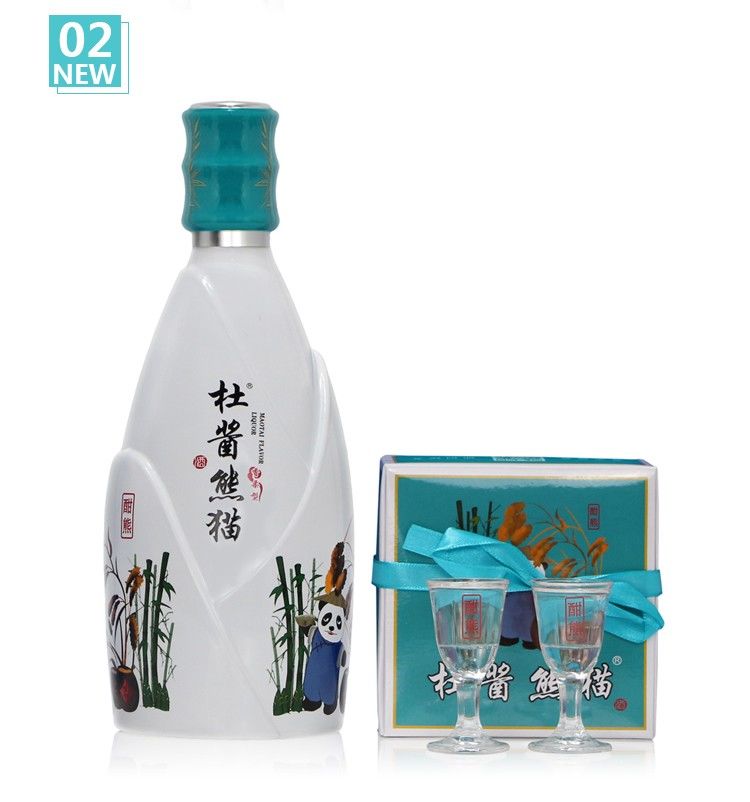 贵州杜酱熊猫酒53度酣熊500ml6瓶整箱装香柔酱香型白酒带酒杯两瓶一个