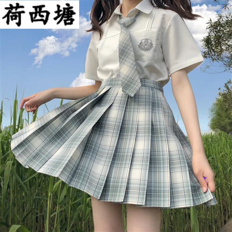 【现货速发】现货【jk套】2020夏季新款jk制服樱花布丁日系百褶裙套装