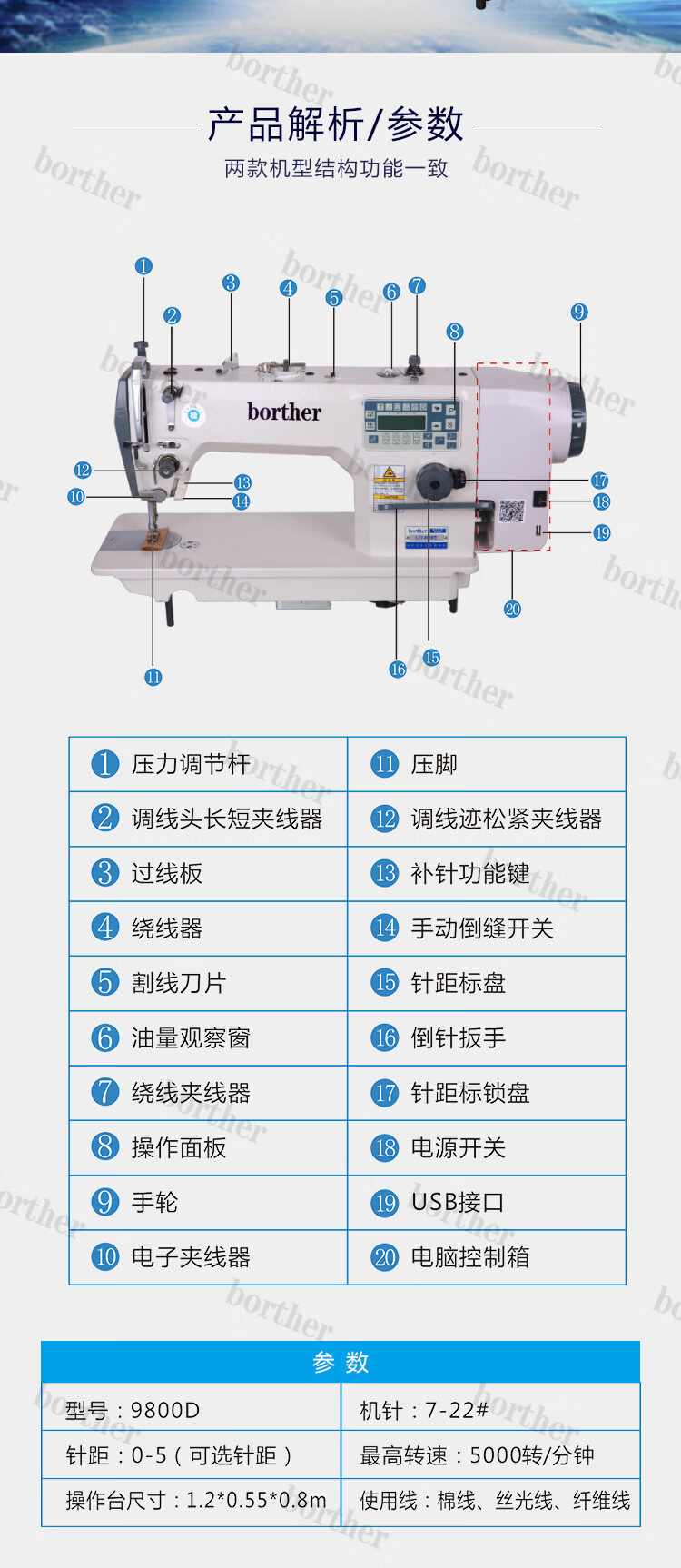 蝴蝶飞人牌杰克缝纫机宝岛兄弟全新工业电脑平车电动家用缝纫机全自动