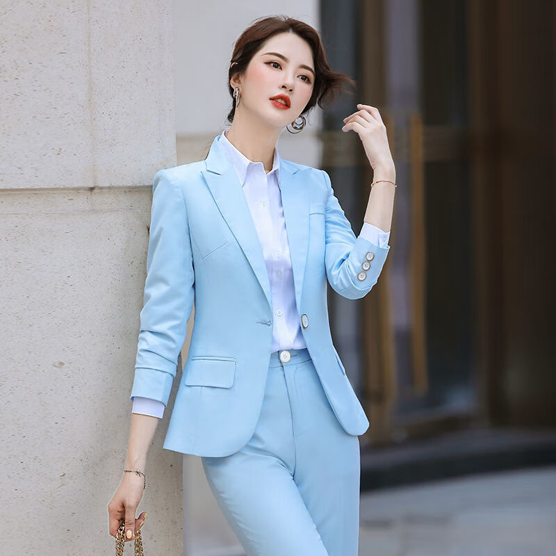 皮尔卡丹品牌高端西装套装女秋冬时尚气质女神范职业装工装正装酒店