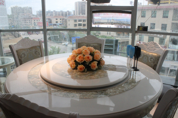 圆桌仿真花酒店大餐桌摆花假花装饰花转盘圆形桌花饭店餐桌仿真花 e款