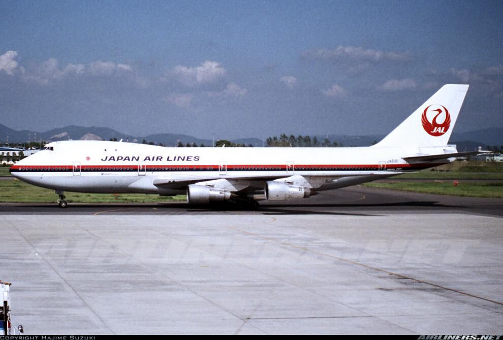 飞机模型jal日本航空波音b747-100客机ja8101飞机模型合金仿真摆件1