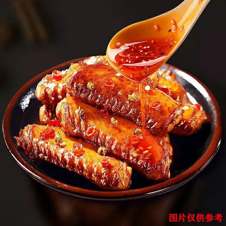 龙腾美食翅中25克香辣蜜汁鸭翅酱鸭翅卤味校园零食小吃香辣味25克10包