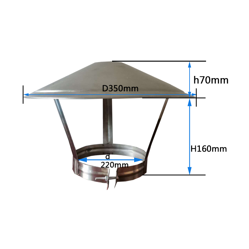 防风帽不锈钢烟囱防雨帽排烟排气管道放风帽烟筒盖土灶壁炉烟管罩