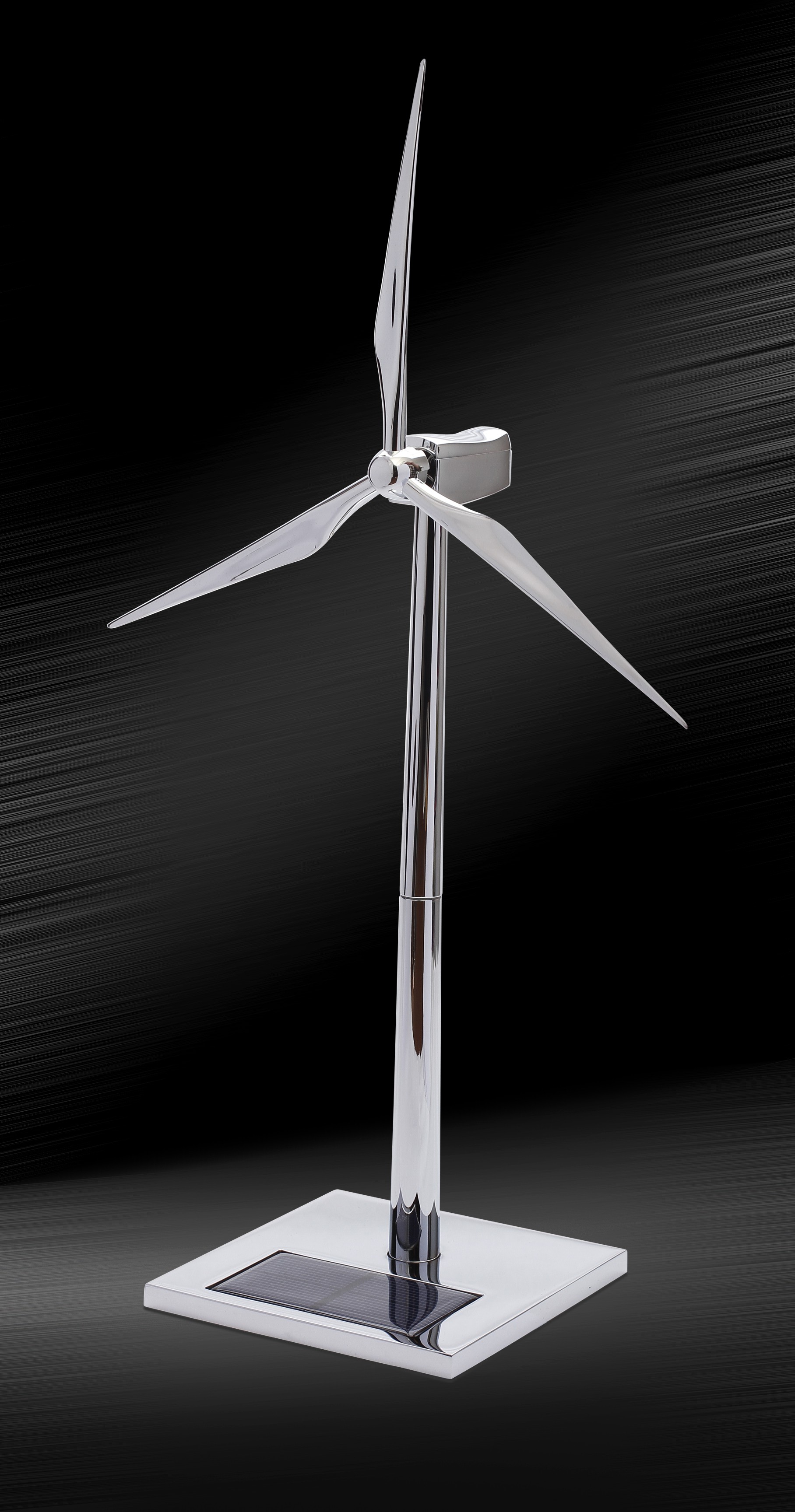 太阳能风车模型 太阳能银色风力发电机模型 风机模型