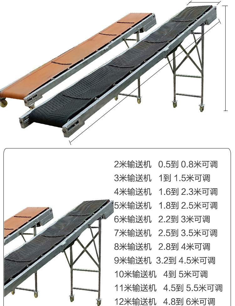 定制小型输送机传送带下乡收粮折叠升降式装车机卸货爬坡家用化肥电动